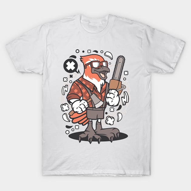 Bird lumberjack figure T-Shirt by ShirtyLife